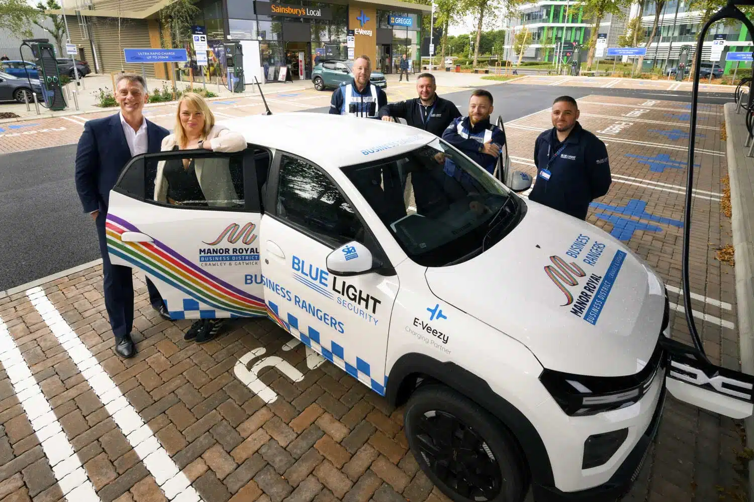 E-Veezy Supports Manor Royal Business Rangers with Free EV Charging